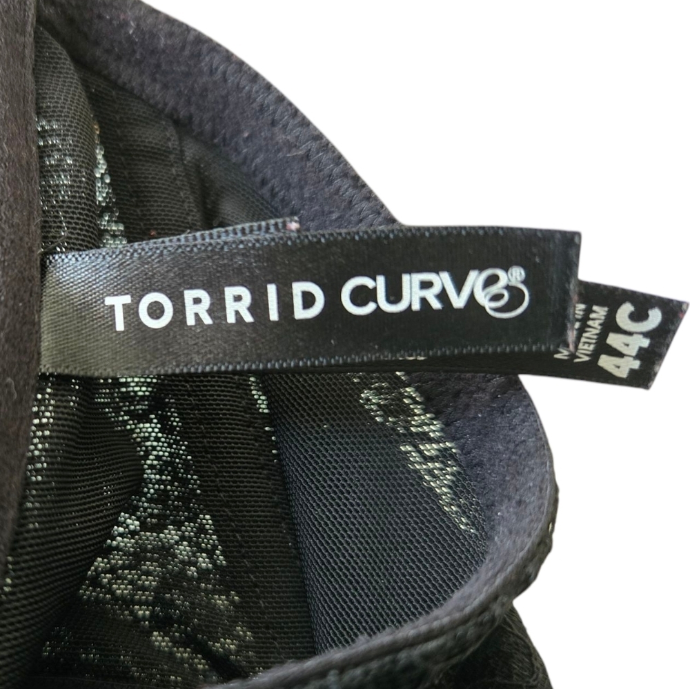 Torrid Curve Eegant Black Lace Bra Size 44c Euc - image 6